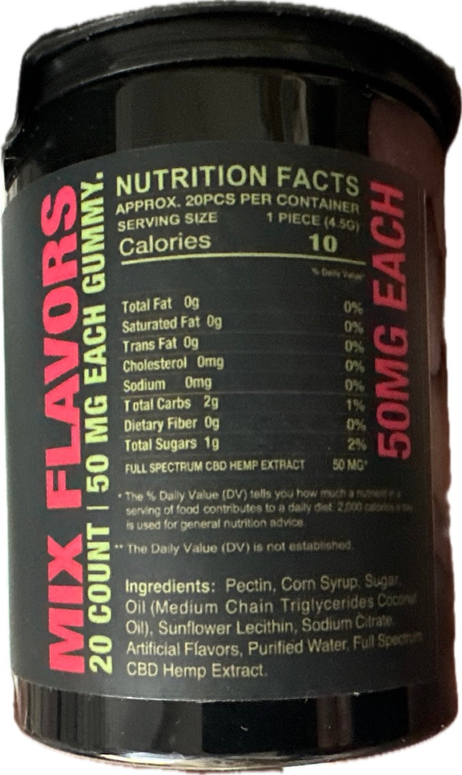 1000MG CBD GUMMIES - 20 Count