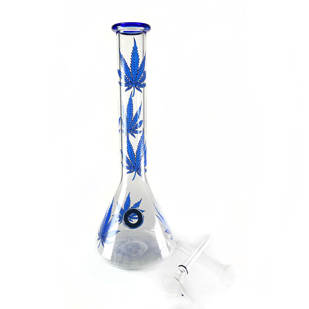 8" LEAF PRINT BONG WATER PIPE
