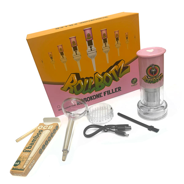 RollBotz Robokone Filler Bead Grinding Mill with Funnel USB Chargeable