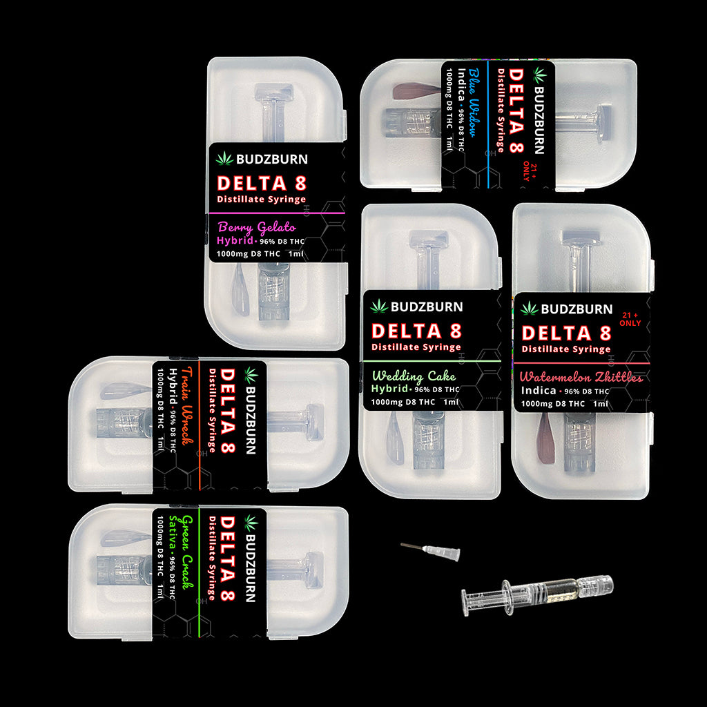 %50 OFF FLASH SALE! Delta 8 THC Distillate Syringe w/ Green Crack Sativa Terpenes 1000mg