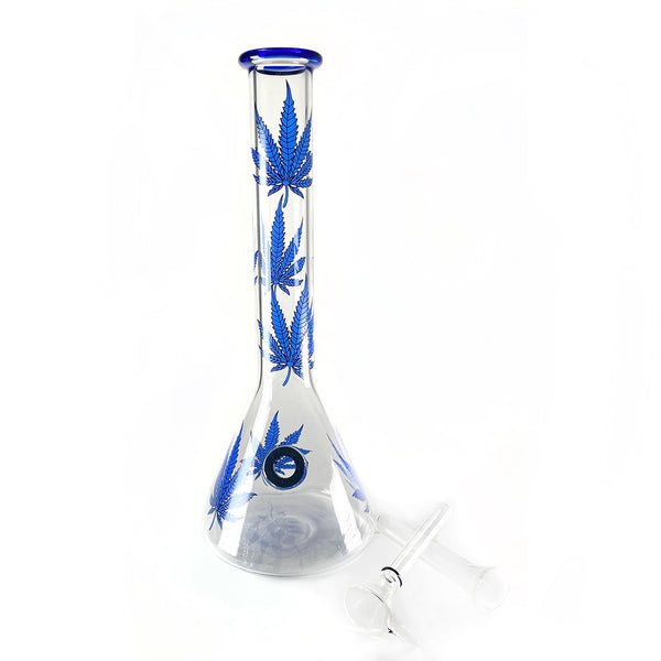 8"  LEAF PRINT BONG WATER PIPE