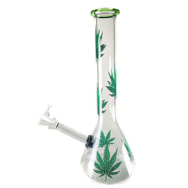 8"  LEAF PRINT BONG WATER PIPE
