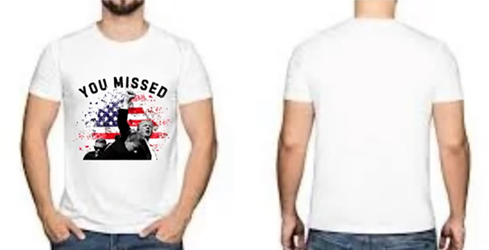Trump - You Missed American Flag T-Shirt - White