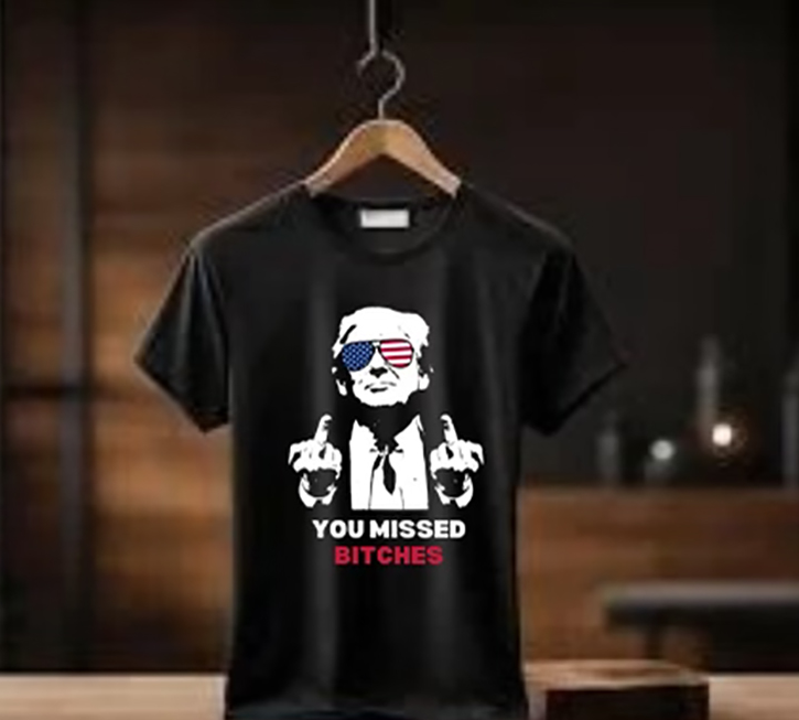 Trump - You Missed Bitches T-Shirt - Black