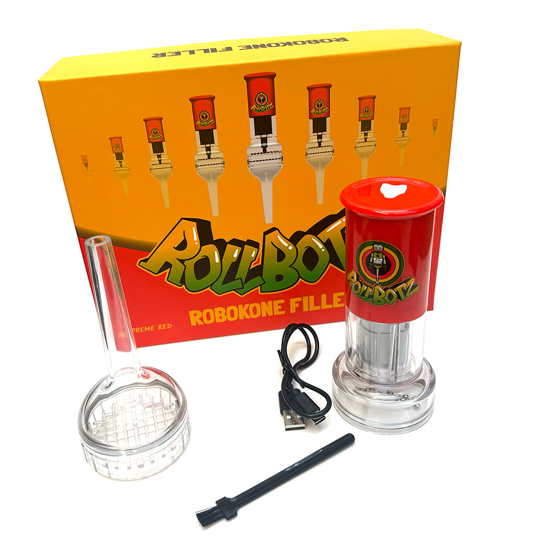 RollBotz Robokone Filler Bead Grinding Mill with Funnel USB Chargeable