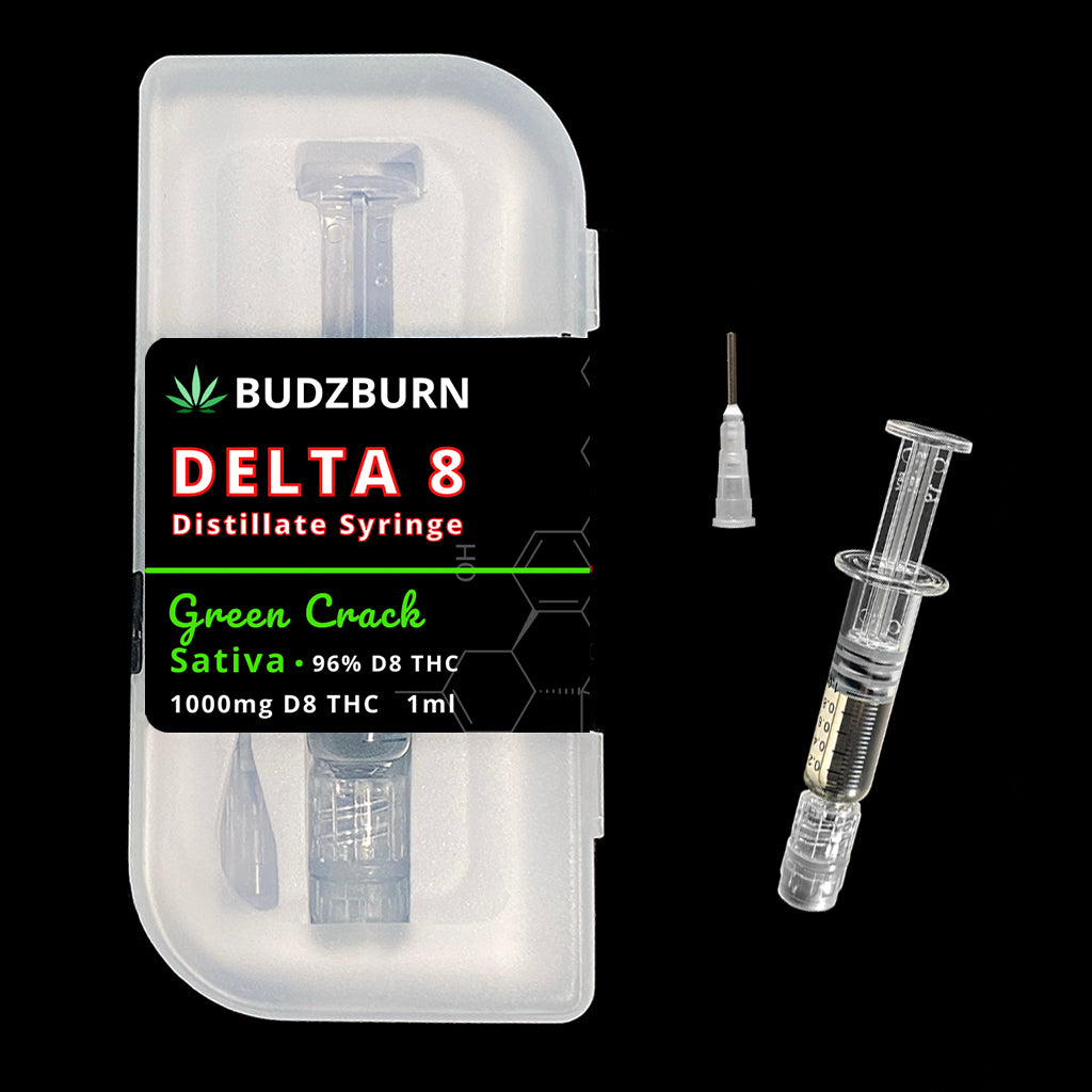 50 OFF FLASH SALE! Delta 8 THC Distillate Syringe w/ Green Crack Sati –  Budzburn